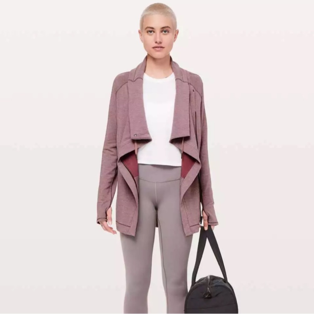 Lululemon Coast Easy Wrap Heather Misty Merlot Size 4
